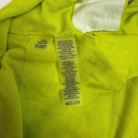 Priced to Sell - Magaschoni New York Lime Green Open Front Cardigan XS - Picture 6 of 7